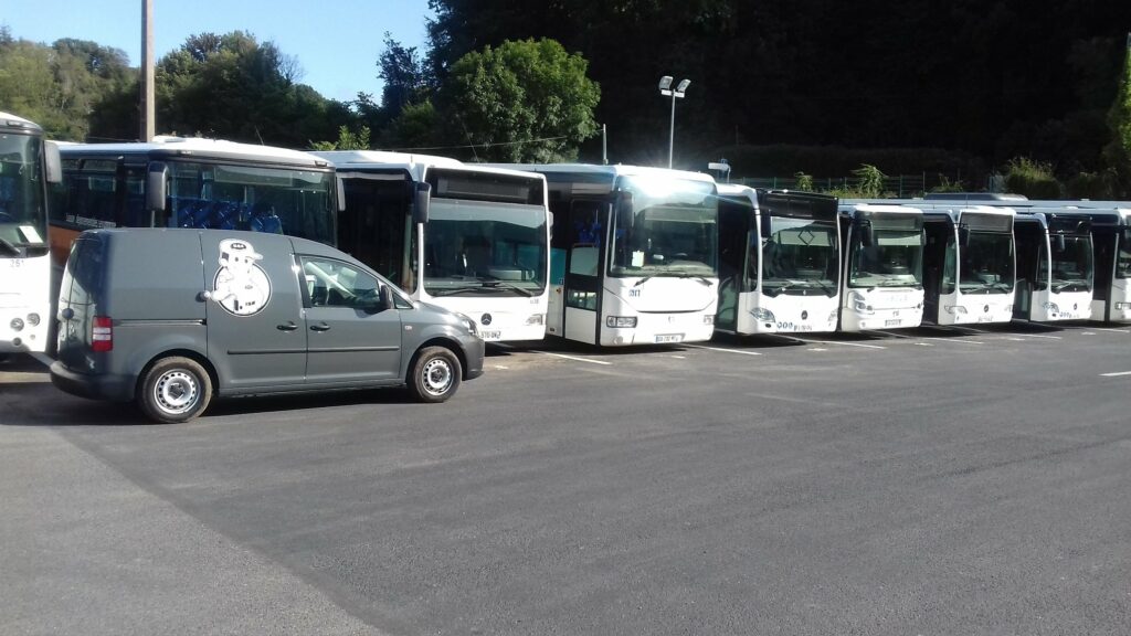 Intervention sur les bus de la comapgnie Kéolis à Fécamp